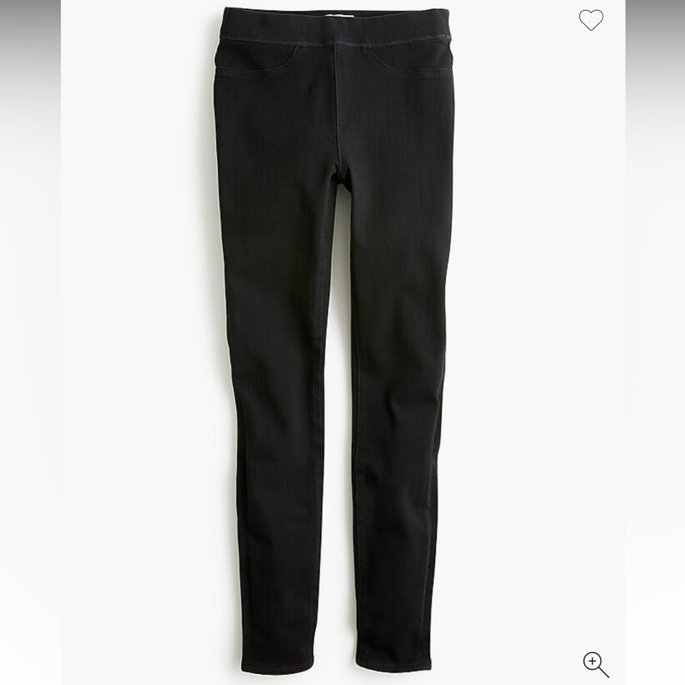 Jcrew pull on toothpick jean in faded black TALL